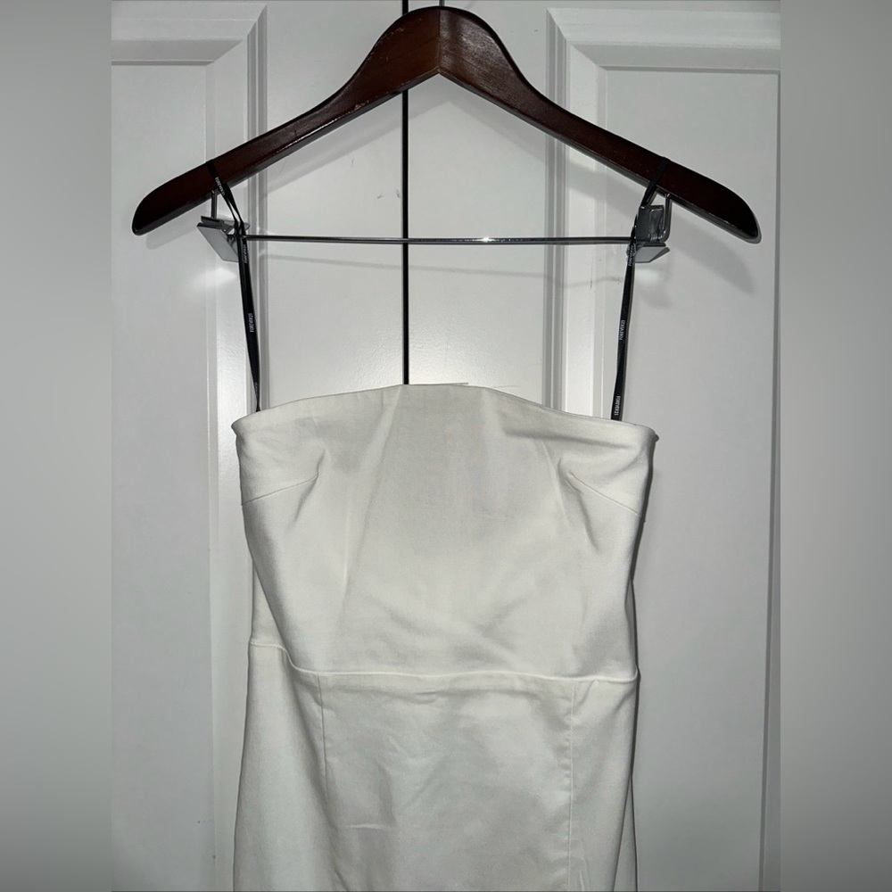 Forever 21 Lightweight Strapless Bodycon Midi Dress M White NWT - Picture 2 of 5